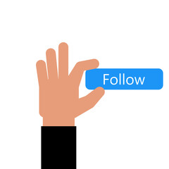 Click here button with hand icon