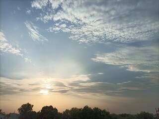 sunset in the sky