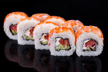 Sushi with shrimps