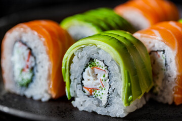 Rolls Shrimps, salmon