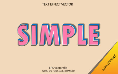 vector text effect editable simple