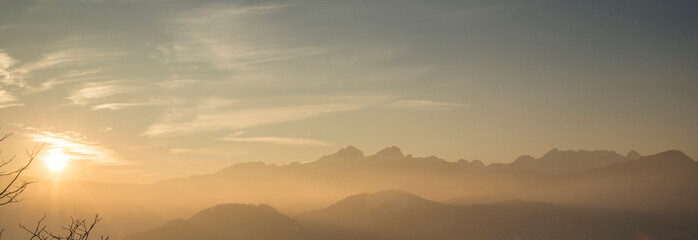 Mountains sillhouettes. 