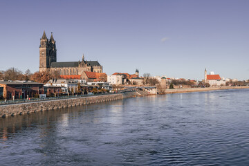 Panorama Magdeburga - obrazy, fototapety, plakaty