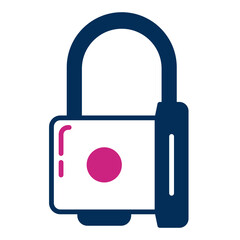 luxury padlock icon on transparent background