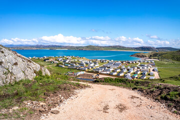 Naklejka premium The new path to Murder Hole beach, officially called Boyeeghether Bay starts at the camping site County Donegal, Ireland