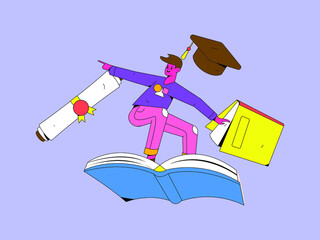 Reading leads to knowledge vector concept illustration
