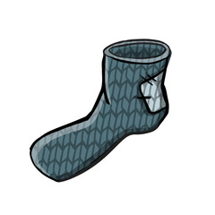 Knitted socks hobby needlework illustration vector