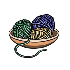 Clew of thread for knitting and needlework illustration vector