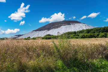 Fototapeta premium View of the salt heap, the so-called Monte Kali, near Neuhof in the district of Fulda/Germany