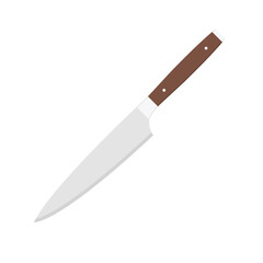 Knife flat design vector illustration. The knife is sharp Used for cooking and is an essential equipment for chefs.