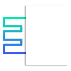 Obraz premium gradient number text box