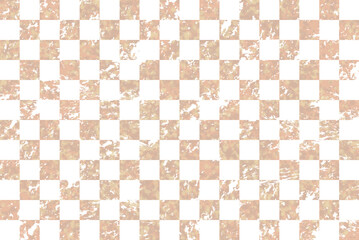 まだら市松模様_土色