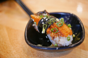 Eel rice ball, Japanese food