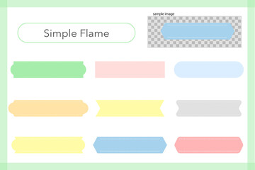 Cute and simple horizontal frame set (color fill)