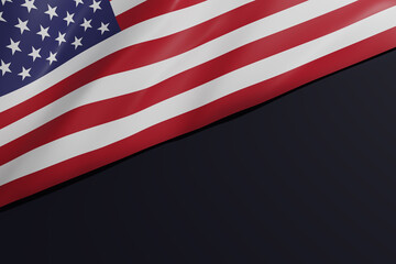 flag USA on black wood background design for independence, veterans, labor, memorial day. banner templates design