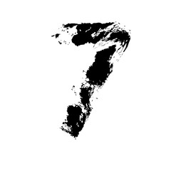 digit number brush stroke