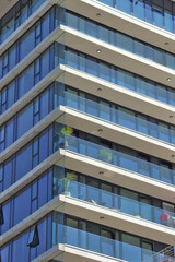 Facade of a modern apartment building.