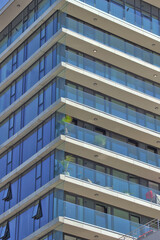 Facade of a modern apartment building.