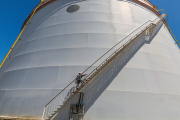 Male walking the stairway