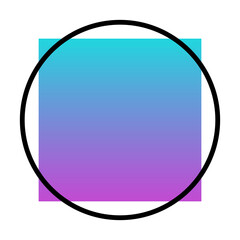 gradient circle text box