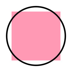 circle text box frame