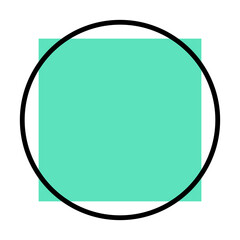circle text box frame