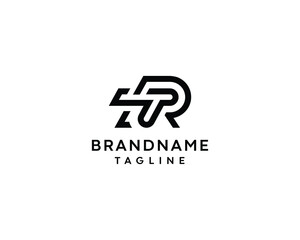 Fototapeta premium Abstract letter TR, TR letter logo, TR vector logo design