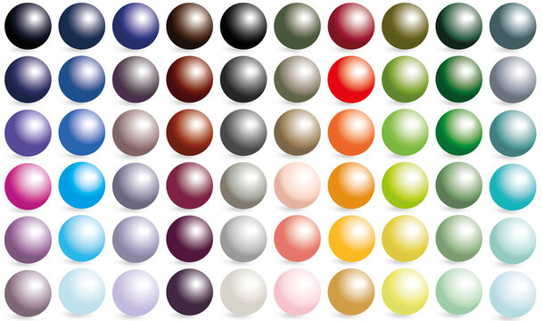 Pack de billes spheres reflet couleurs vives fonc&eacute;es pastel