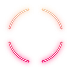 neon round split frame