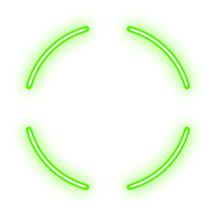 neon round split frame
