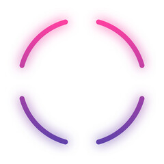 glow gradient round split frame