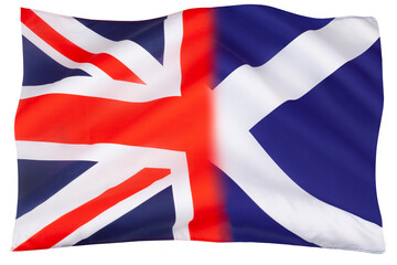 Fototapeta premium INDYREF - Scottish independence and the Independence Referendum. Isolated on white for cut out.