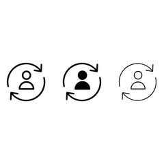 Profile icon vector set. User illustration sign collection. Account symbol. Person logo.