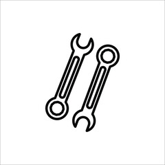 Wrench Icon Vector on white background