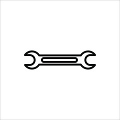Wrench Icon Vector on white background