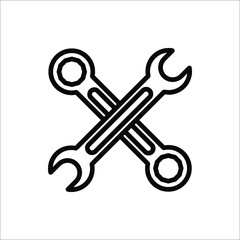 Wrench Icon Vector on white background