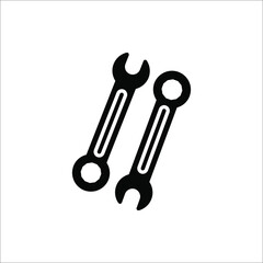 Wrench Icon Vector on white background