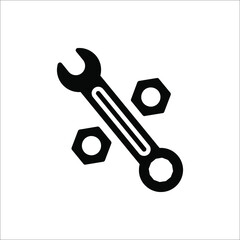 Wrench Icon Vector on white background