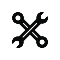Wrench Icon Vector on white background