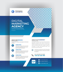 Business corporate flyer and brochure cover page design template