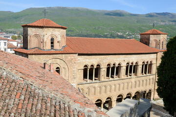 View at the church of Saint Sophia in Ohrid, Macedonia
