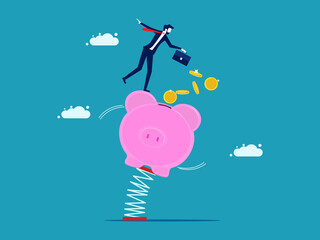 Fototapeta na wymiar Balanced finance and investments. Risk of financial and investment volatility. vector illustration