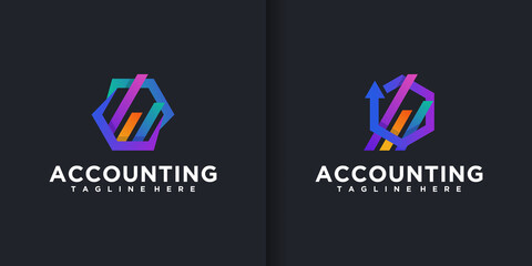 Financial adv vector design Logo collection