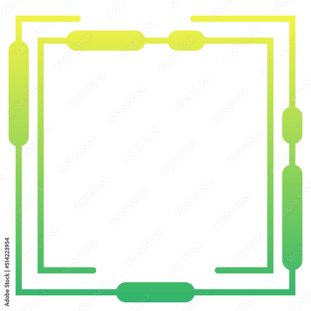 Wall mural gradient abstract square frame