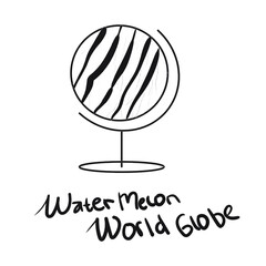 abstract design element water melon world globe