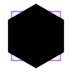 black geometric frame