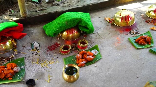 indian traditional worship footage