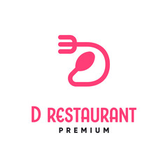 D Restaurant Logo Template 