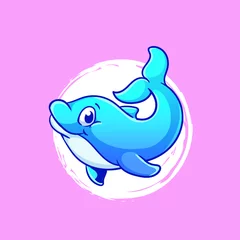 Zelfklevend Fotobehang Dolphin Icon Design © Singaraja