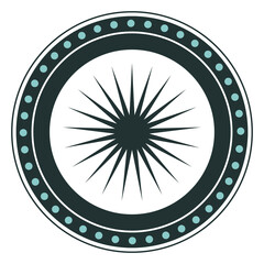 Round Circle Logo Graphic Symbol Round Abstract Minimalist Shape Pattern for T Shirt Print Wallpaper Decoration Logo.